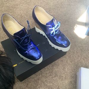 Size 8 metallic platform oxfords